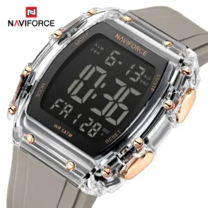 NAVIFORCE Fashion Student Watches Electronic LED Digital Watch for Men Watch Waterproof Sport Multifunctional Alarm Clock Man