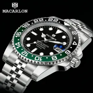 MACARLON Design 2026 New NH35 Mechanical Watch Men 41mm Sapphire Glass Luminous Stainless Steel 300M Waterproof Automatic Watch