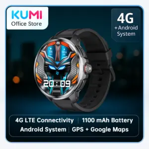KUMI Watch X3 Pro Android 4G WiFi Smartwatch, 1.75" AMOLED, GPS, 200MP Camera, 32GB, Waterproof, Fitness Tracking Smart Watch