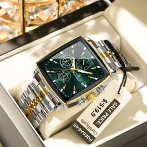 POEDAGAR Top Luxury Male Wristwatch Waterproof Luminous Stainless Steel Men Watch Chronograph Date Business Quartz Men's Watches