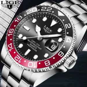 LIGE Diver Watch Men Fashion Business 3ATM Waterproof Luminous Quartz Wrist Watches For Men Outdoor Sports Date Chronograph Male