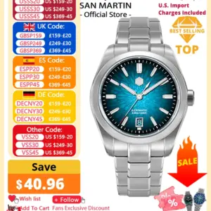 San Martin 36/39/42mm SN0144 JianZhan Gada Watch Miyota 9015 Original Design Chinese Style Dress Men Automatic Mechanical Watch