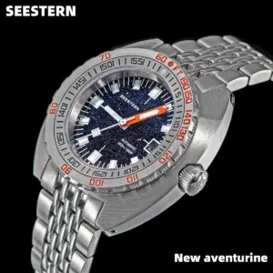 SEESTERN Watch SUB300T Diver Automatic Man Mechanical Sapphire Glass Luminous Date Waterproof 200 Turn Bracelet Wristwatch Retro