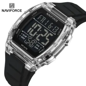 NAVIFORCE 6106 Casual Men's Daily Electronic Watch Outdoor Sports Waterproof Calendar Silicone Strap Digital Men's Watch reloj