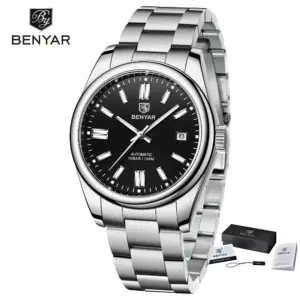 New BENYAR Luxury Automatic Watch 10ATM Waterproof Stainless Steel Men Mechanical Wristwatches Sports Diving Watch for Men